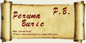 Peruna Burić vizit kartica